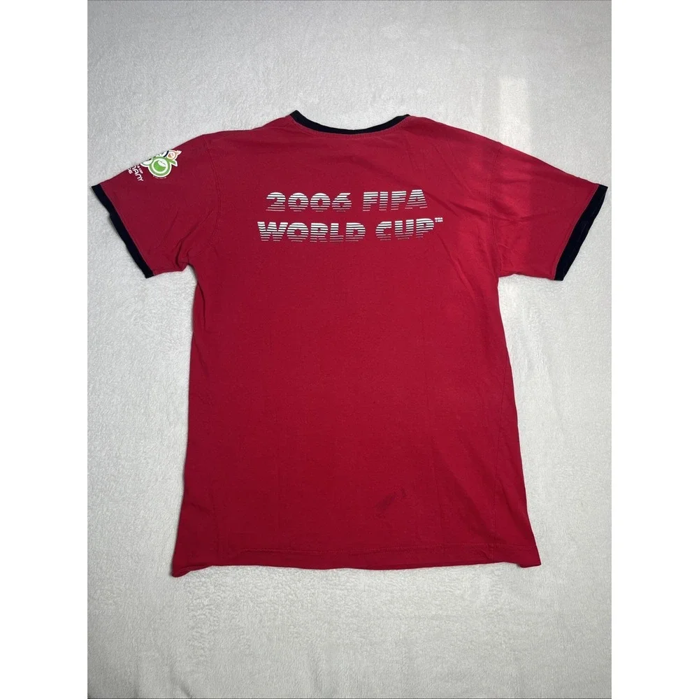 Vtg 2006 Fifa World Cup Germany Red/Black Football Soccer‎ Shirt Men's Sz Medium